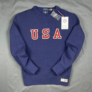 Polo Ralph Lauren USA 2020 Olympics Fleece Crewneck Sweatshirt Medium M